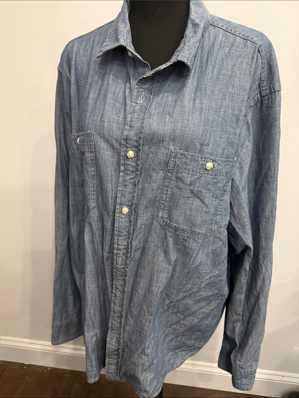 Goodfellow & Co Light Chambray Button-Front Shirt